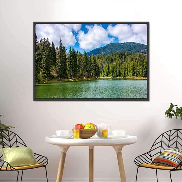 Mountain Lake Synevir Canvas Wall Art-3 Horizontal-Gallery Wrap-25" x 16"-Tiaracle