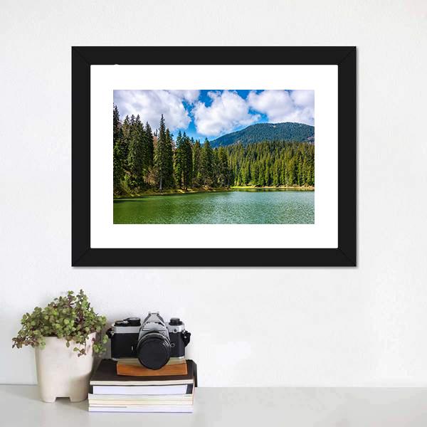 Mountain Lake Synevir Canvas Wall Art-3 Horizontal-Gallery Wrap-25" x 16"-Tiaracle