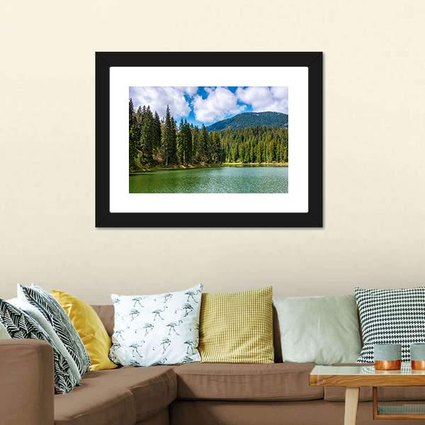 Mountain Lake Synevir Canvas Wall Art-3 Horizontal-Gallery Wrap-25" x 16"-Tiaracle