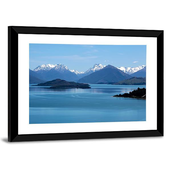Mountain &amp; Lake Wakatipu Canvas Wall Art-3 Horizontal-Gallery Wrap-25" x 16"-Tiaracle