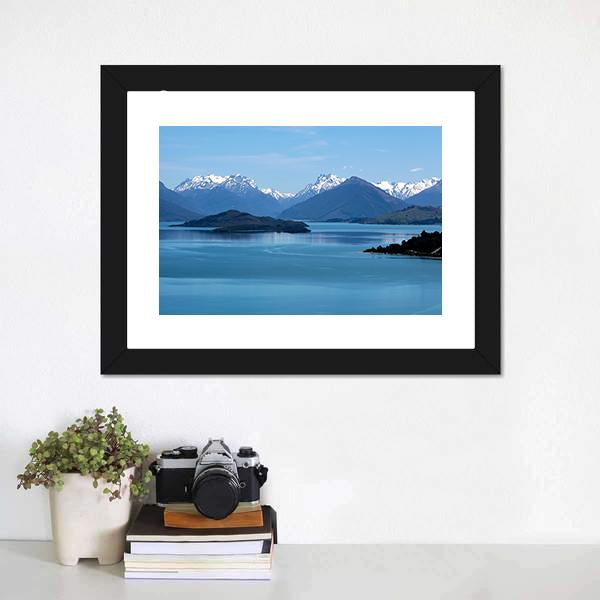 Mountain &amp; Lake Wakatipu Canvas Wall Art-3 Horizontal-Gallery Wrap-25" x 16"-Tiaracle