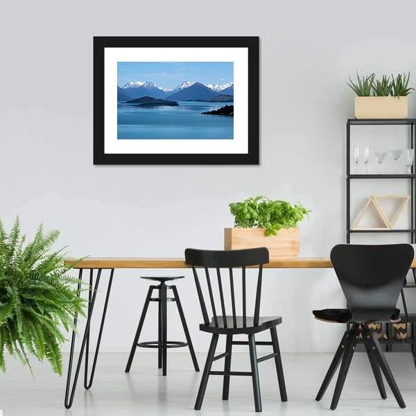Mountain &amp; Lake Wakatipu Canvas Wall Art-3 Horizontal-Gallery Wrap-25" x 16"-Tiaracle