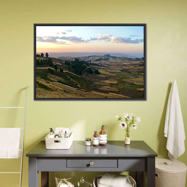 Mountain Landscape Ethiopia Canvas Wall Art-3 Horizontal-Gallery Wrap-25" x 16"-Tiaracle