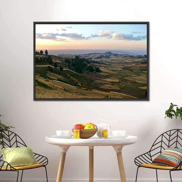 Mountain Landscape Ethiopia Canvas Wall Art-3 Horizontal-Gallery Wrap-25" x 16"-Tiaracle