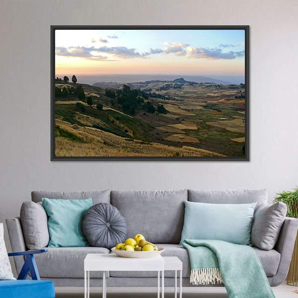 Mountain Landscape Ethiopia Canvas Wall Art-3 Horizontal-Gallery Wrap-25" x 16"-Tiaracle