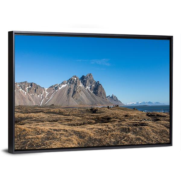 Mountain Landscape Iceland Canvas Wall Art-3 Horizontal-Gallery Wrap-25" x 16"-Tiaracle