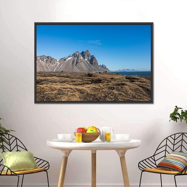 Mountain Landscape Iceland Canvas Wall Art-3 Horizontal-Gallery Wrap-25" x 16"-Tiaracle