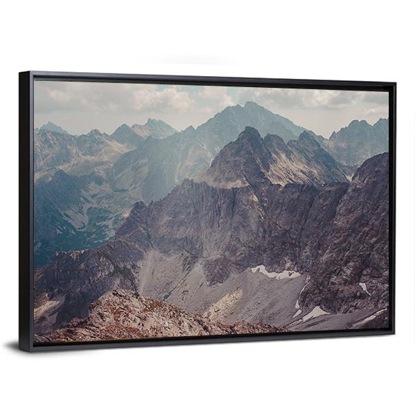 Mountain Landscape In Tatras Canvas Wall Art-3 Horizontal-Gallery Wrap-25" x 16"-Tiaracle