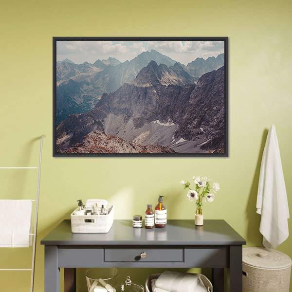 Mountain Landscape In Tatras Canvas Wall Art-3 Horizontal-Gallery Wrap-25" x 16"-Tiaracle