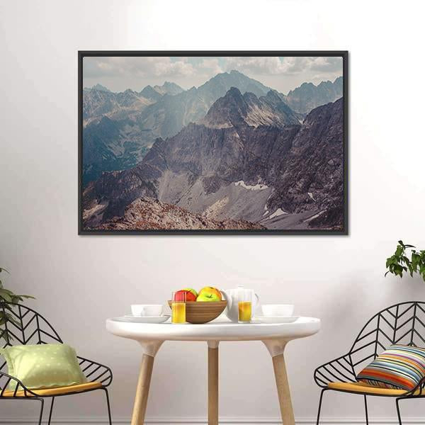 Mountain Landscape In Tatras Canvas Wall Art-3 Horizontal-Gallery Wrap-25" x 16"-Tiaracle