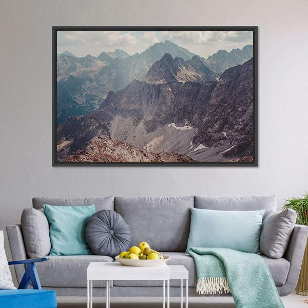Mountain Landscape In Tatras Canvas Wall Art-3 Horizontal-Gallery Wrap-25" x 16"-Tiaracle