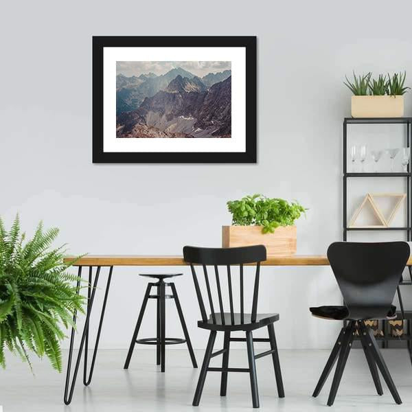 Mountain Landscape In Tatras Canvas Wall Art-3 Horizontal-Gallery Wrap-25" x 16"-Tiaracle