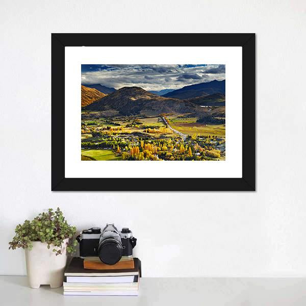 Mountain Landscape Queenstown Canvas Wall Art-3 Horizontal-Gallery Wrap-25" x 16"-Tiaracle
