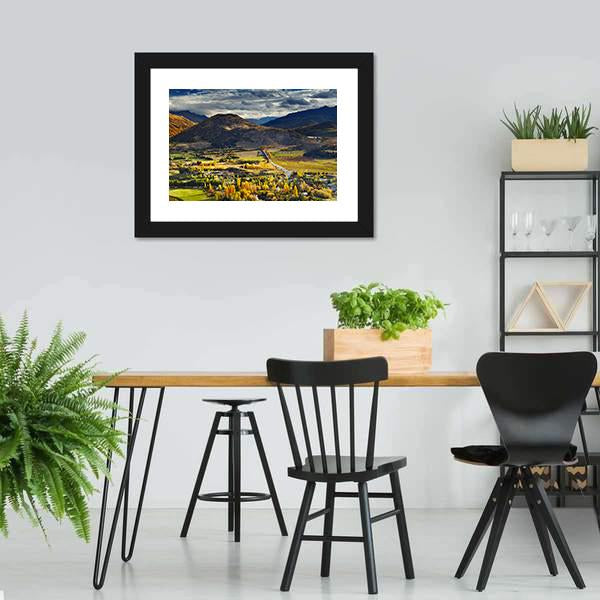Mountain Landscape Queenstown Canvas Wall Art-3 Horizontal-Gallery Wrap-25" x 16"-Tiaracle