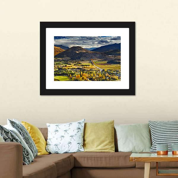 Mountain Landscape Queenstown Canvas Wall Art-3 Horizontal-Gallery Wrap-25" x 16"-Tiaracle