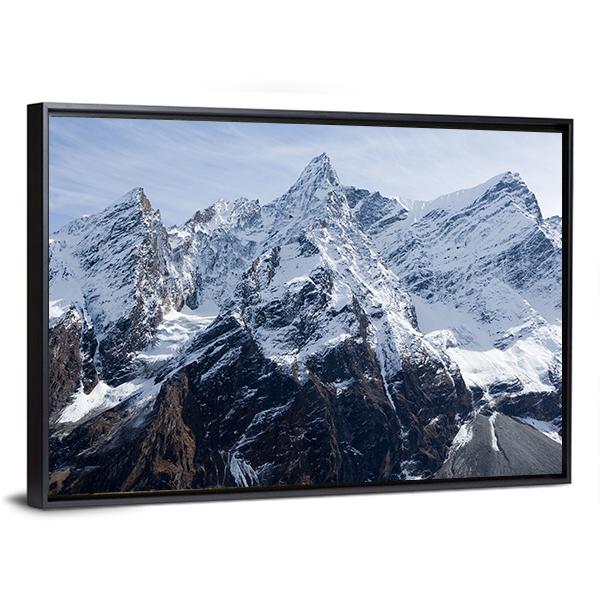 Mountain Manaslu Vicinities Canvas Wall Art-3 Horizontal-Gallery Wrap-25" x 16"-Tiaracle