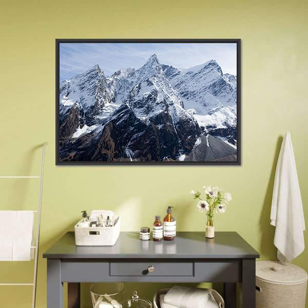 Mountain Manaslu Vicinities Canvas Wall Art-3 Horizontal-Gallery Wrap-25" x 16"-Tiaracle