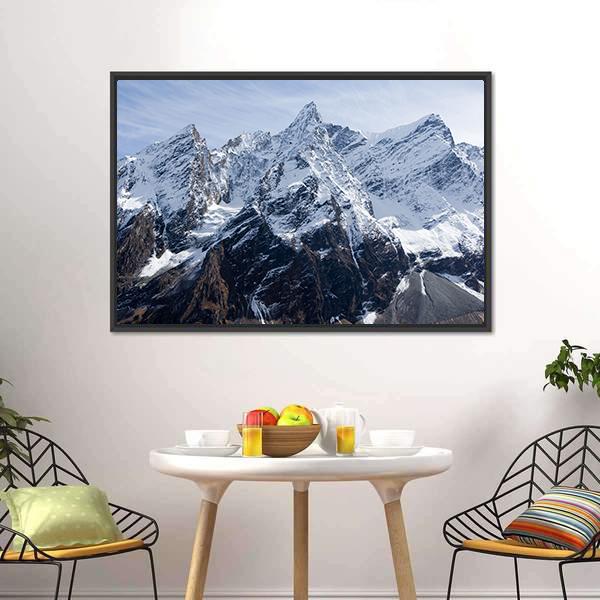 Mountain Manaslu Vicinities Canvas Wall Art-3 Horizontal-Gallery Wrap-25" x 16"-Tiaracle