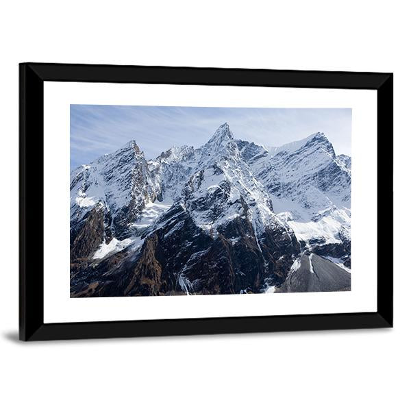 Mountain Manaslu Vicinities Canvas Wall Art-3 Horizontal-Gallery Wrap-25" x 16"-Tiaracle