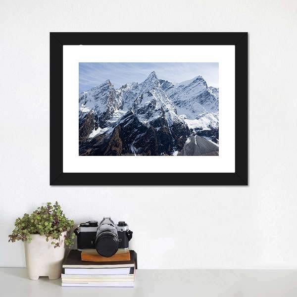 Mountain Manaslu Vicinities Canvas Wall Art-3 Horizontal-Gallery Wrap-25" x 16"-Tiaracle