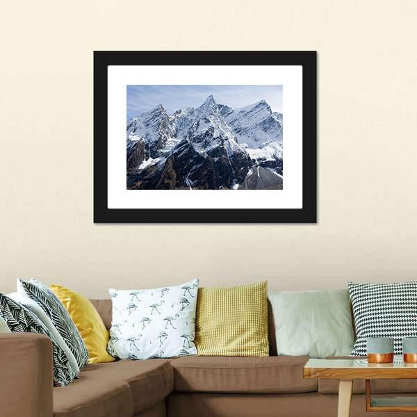 Mountain Manaslu Vicinities Canvas Wall Art-3 Horizontal-Gallery Wrap-25" x 16"-Tiaracle