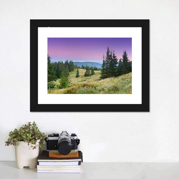 Mountain Morning Canvas Wall Art-5 Horizontal-Gallery Wrap-22" x 12"-Tiaracle