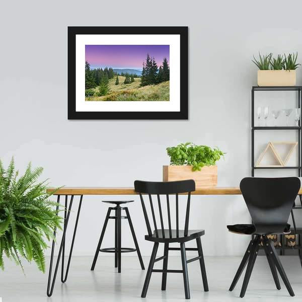 Mountain Morning Canvas Wall Art-5 Horizontal-Gallery Wrap-22" x 12"-Tiaracle