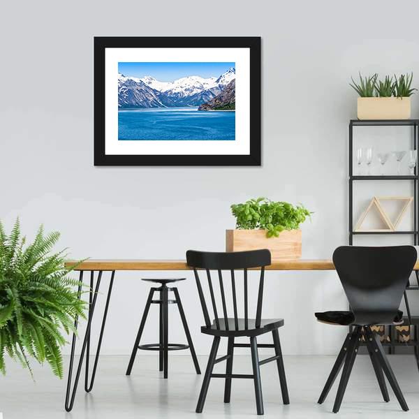 Mountain & Ocean Water Canvas Wall Art-3 Horizontal-Gallery Wrap-25" x 16"-Tiaracle