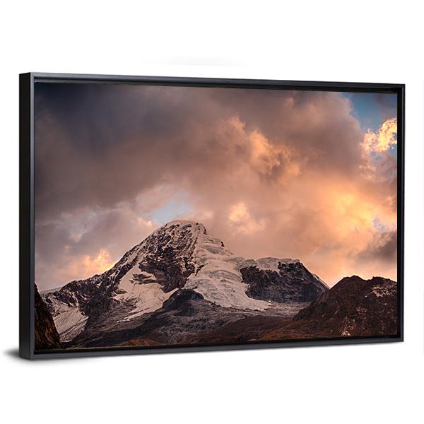 Mountain Of Santa Cruz Trek Canvas Wall Art-3 Horizontal-Gallery Wrap-25" x 16"-Tiaracle