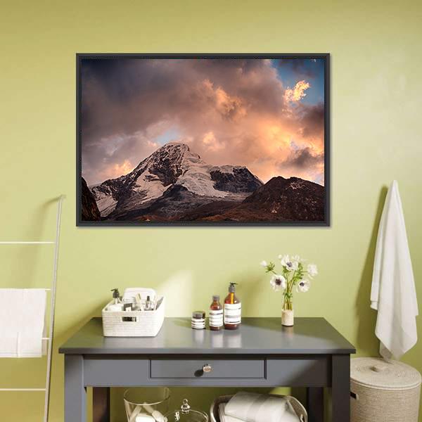 Mountain Of Santa Cruz Trek Canvas Wall Art-3 Horizontal-Gallery Wrap-25" x 16"-Tiaracle