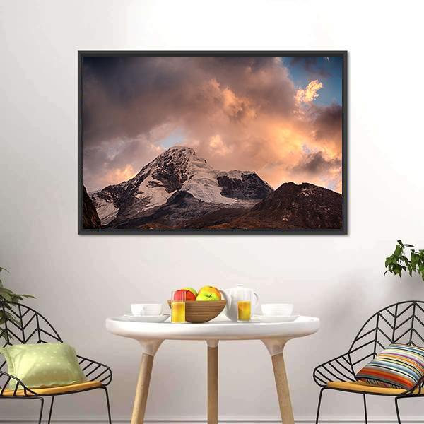 Mountain Of Santa Cruz Trek Canvas Wall Art-3 Horizontal-Gallery Wrap-25" x 16"-Tiaracle