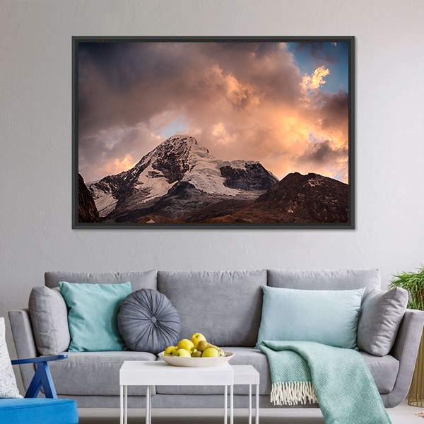 Mountain Of Santa Cruz Trek Canvas Wall Art-3 Horizontal-Gallery Wrap-25" x 16"-Tiaracle