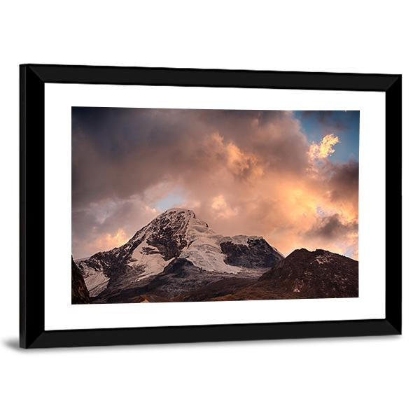 Mountain Of Santa Cruz Trek Canvas Wall Art-3 Horizontal-Gallery Wrap-25" x 16"-Tiaracle