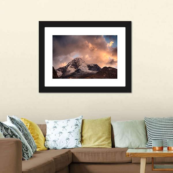 Mountain Of Santa Cruz Trek Canvas Wall Art-3 Horizontal-Gallery Wrap-25" x 16"-Tiaracle