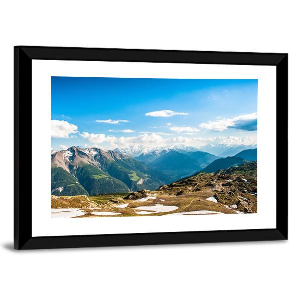 Mountain Panorama Canvas Wall Art-3 Horizontal-Gallery Wrap-25" x 16"-Tiaracle