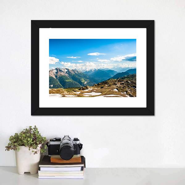 Mountain Panorama Canvas Wall Art-3 Horizontal-Gallery Wrap-25" x 16"-Tiaracle