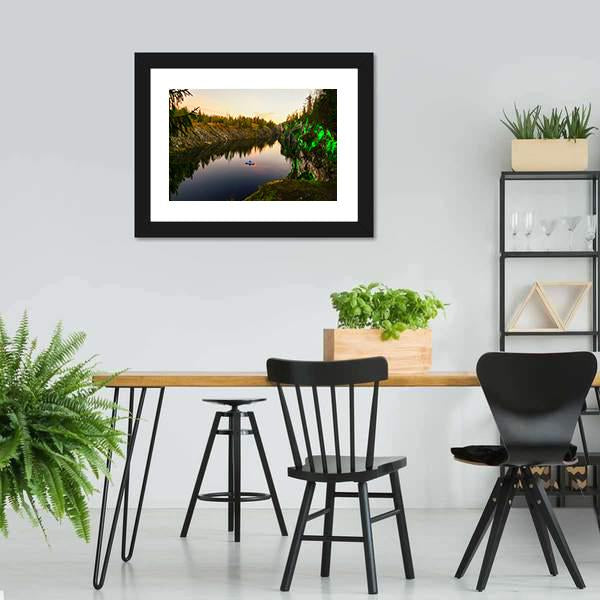 Mountain Park Of Ruskeala Canvas Wall Art-3 Horizontal-Gallery Wrap-25" x 16"-Tiaracle