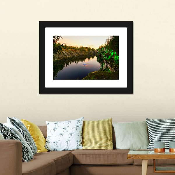 Mountain Park Of Ruskeala Canvas Wall Art-3 Horizontal-Gallery Wrap-25" x 16"-Tiaracle