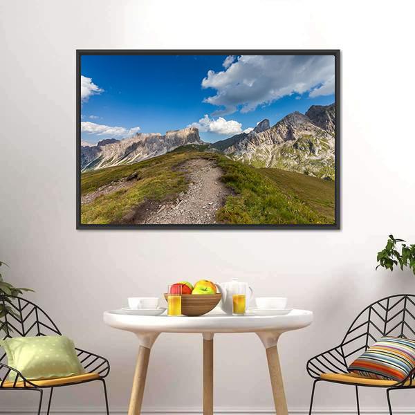 Mountain Paths Italy Canvas Wall Art-3 Horizontal-Gallery Wrap-25" x 16"-Tiaracle