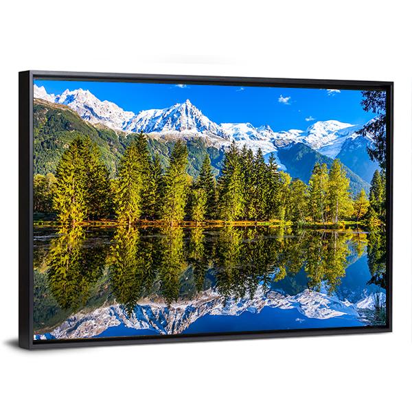 Mountain Resort Of Chamonix Canvas Wall Art-3 Horizontal-Gallery Wrap-25" x 16"-Tiaracle