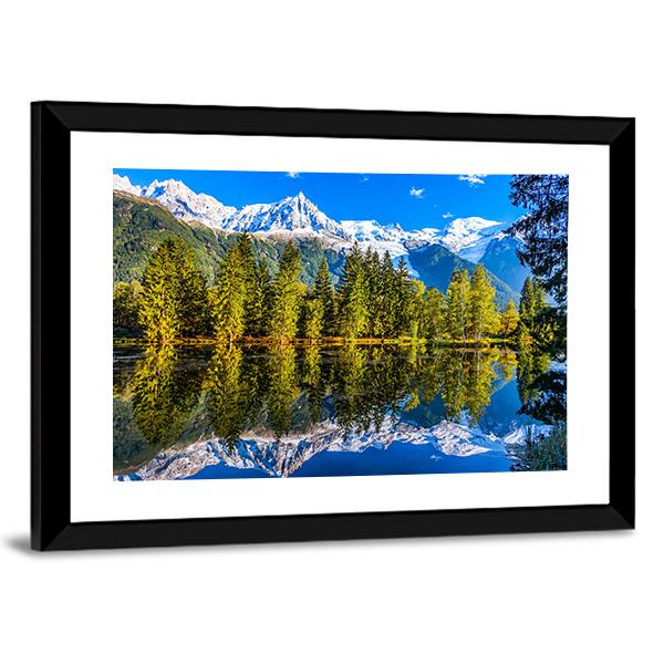 Mountain Resort Of Chamonix Canvas Wall Art-3 Horizontal-Gallery Wrap-25" x 16"-Tiaracle