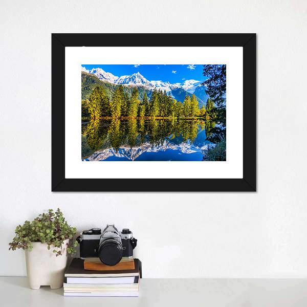 Mountain Resort Of Chamonix Canvas Wall Art-3 Horizontal-Gallery Wrap-25" x 16"-Tiaracle