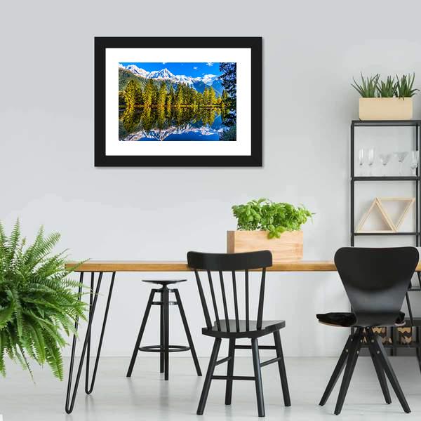 Mountain Resort Of Chamonix Canvas Wall Art-3 Horizontal-Gallery Wrap-25" x 16"-Tiaracle