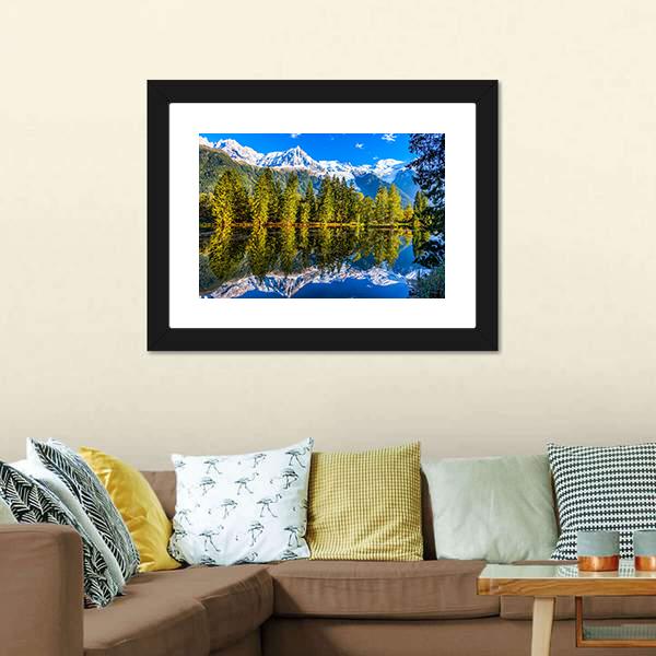 Mountain Resort Of Chamonix Canvas Wall Art-3 Horizontal-Gallery Wrap-25" x 16"-Tiaracle