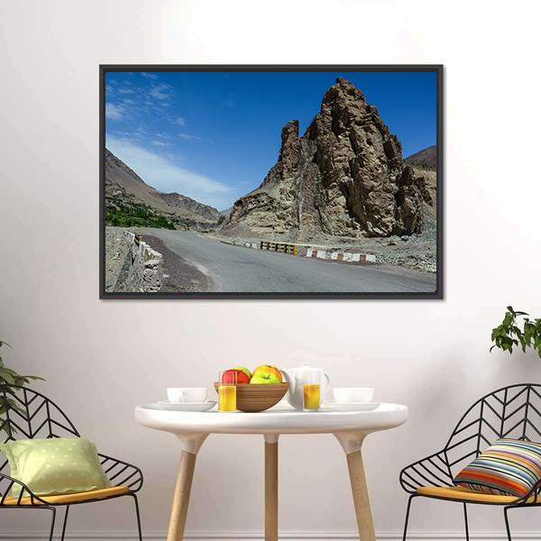 Mountain Road In Leh India Canvas Wall Art-3 Horizontal-Gallery Wrap-25" x 16"-Tiaracle