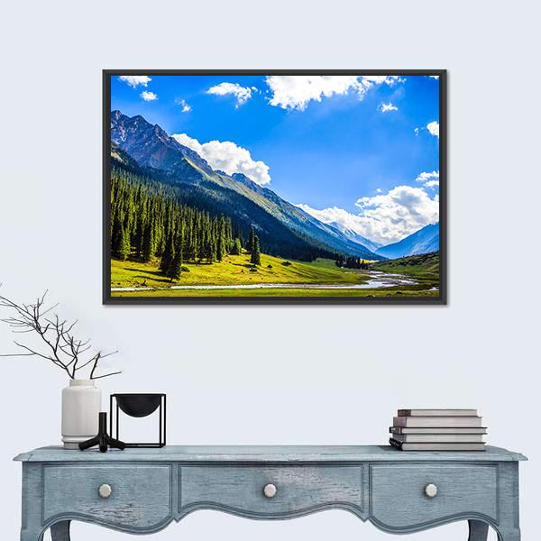 Mountain Summit Landscape Canvas Wall Art-3 Horizontal-Gallery Wrap-25" x 16"-Tiaracle