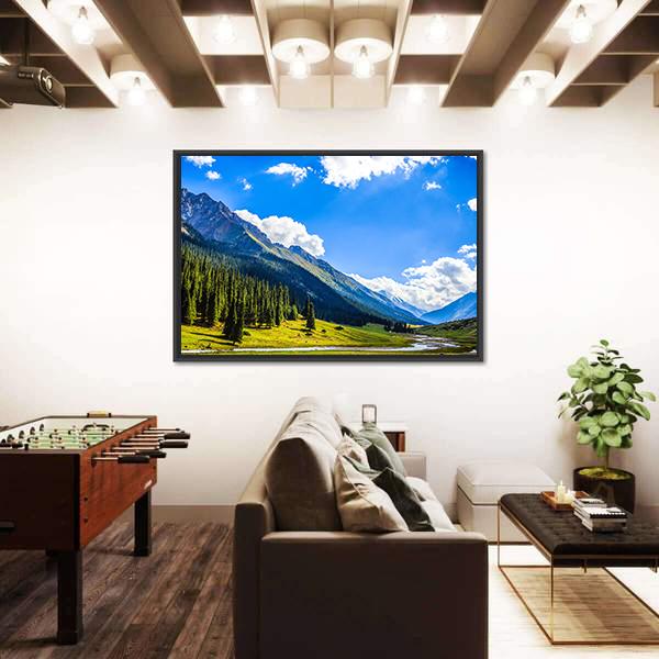Mountain Summit Landscape Canvas Wall Art-3 Horizontal-Gallery Wrap-25" x 16"-Tiaracle