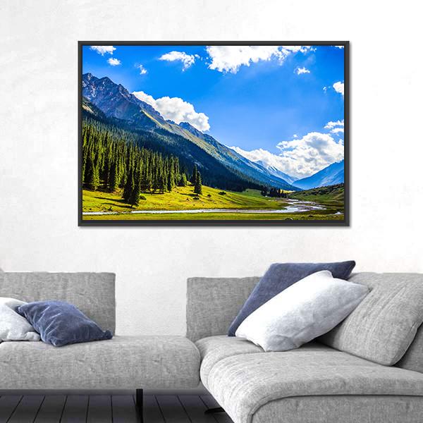 Mountain Summit Landscape Canvas Wall Art-3 Horizontal-Gallery Wrap-25" x 16"-Tiaracle