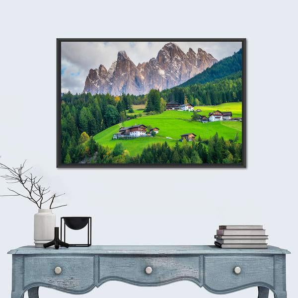 Mountain Village Italy Canvas Wall Art-5 Horizontal-Gallery Wrap-22" x 12"-Tiaracle