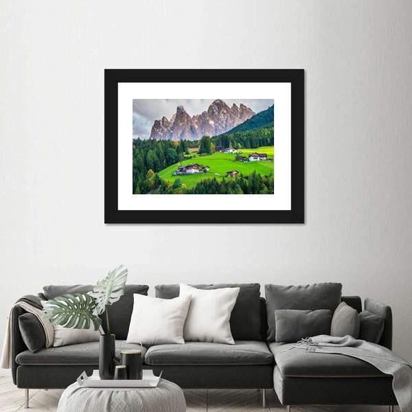 Mountain Village Italy Canvas Wall Art-5 Horizontal-Gallery Wrap-22" x 12"-Tiaracle